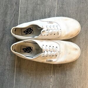 Vans Women's White Canvas Sneakers